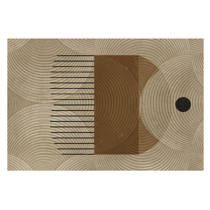 Tapet Vinil Pentru Perete, Tulup, Geometria armoniei, Bej, 104 x 70 cm, De Interior, Luxos, 010100060020000285085