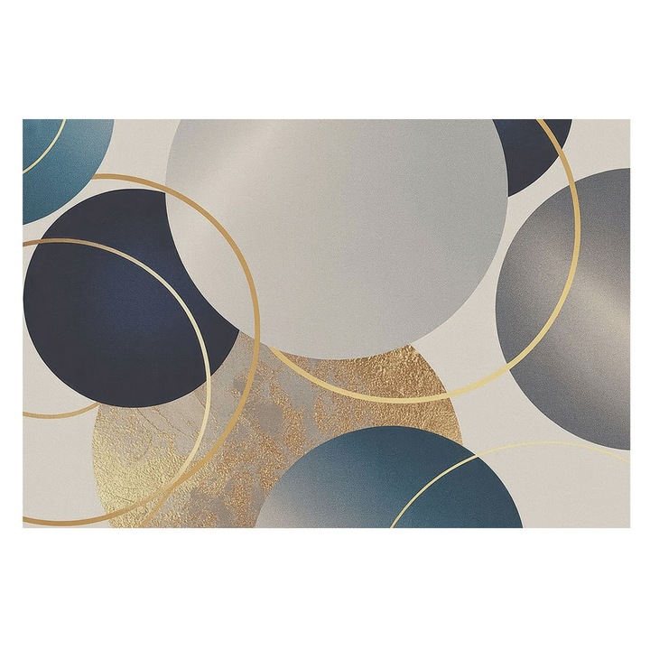 Fotótapéta Falra, Tulup, Kreatív körök, Szürke, 104 x 70 cm, Nem Szőtt, Előszobába, Nappaliba, 010100060020000285105