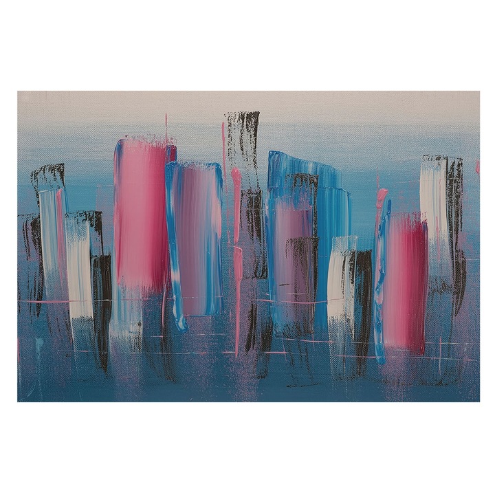 Dekor Tapéta, Tulup, Absztrakt csíkok, Kék, 104 x 70 cm, Nem Szőtt, Modern Belsőépítészeti Dekoráció, 010100060020000285147