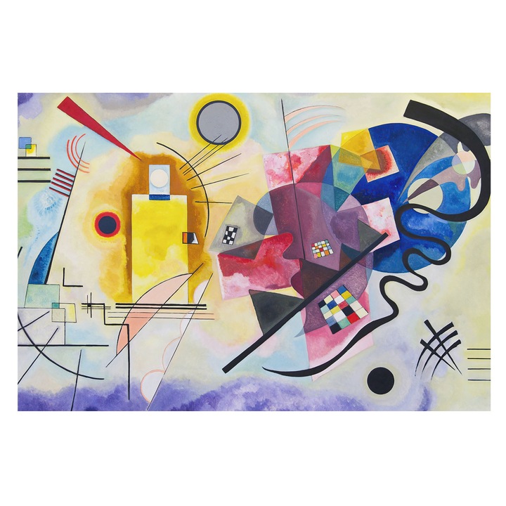 Tapéta Vlies Fali Dekoráció, Tulup, Színes absztrakció, Sárga, 104 x 70 cm, Nem Szőtt, Modern Belsőépítészeti Dekoráció, 010100060020000285385