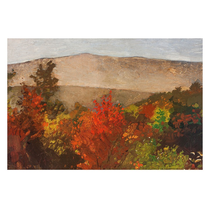 Fotótapéta Falra, Tulup, Őszi panoráma, Piros, 104 x 70 cm, Nem Szőtt, Könnyen Felszerelhető És Tisztítható, 010100060020000285460