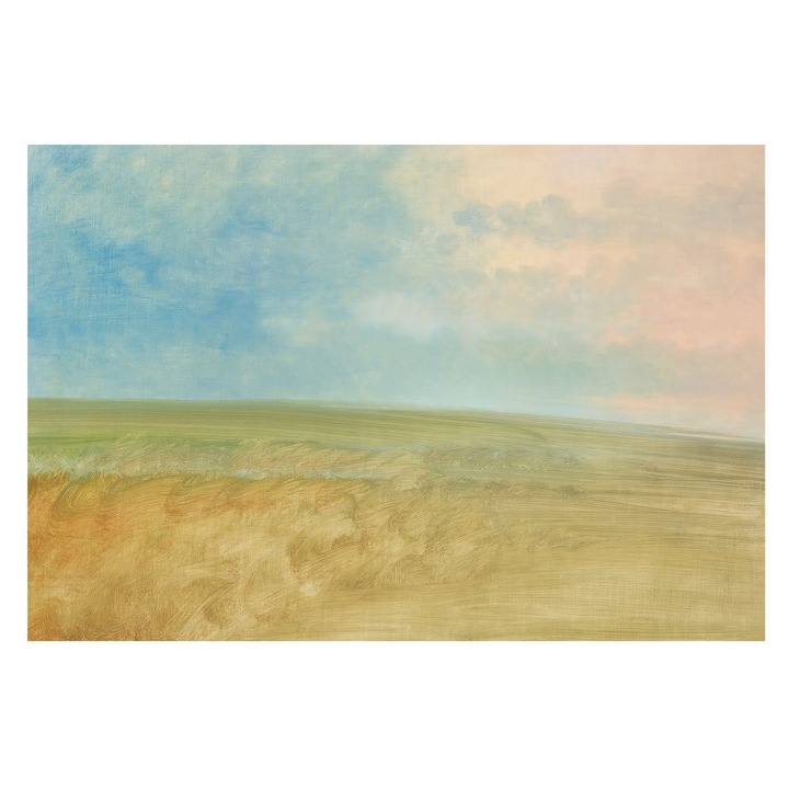 Tapéta Vlies Fali Dekoráció, Tulup, Pasztell mezők, Kék, 104 x 70 cm, Nem Szőtt, Öko, 010100060020000285635