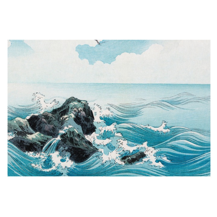 Tapéta Vlies Fali Dekoráció, Tulup, Tengeri jelenet, Kék, 104 x 70 cm, Nem Szőtt, Élénk Színek, 010100060020000285642