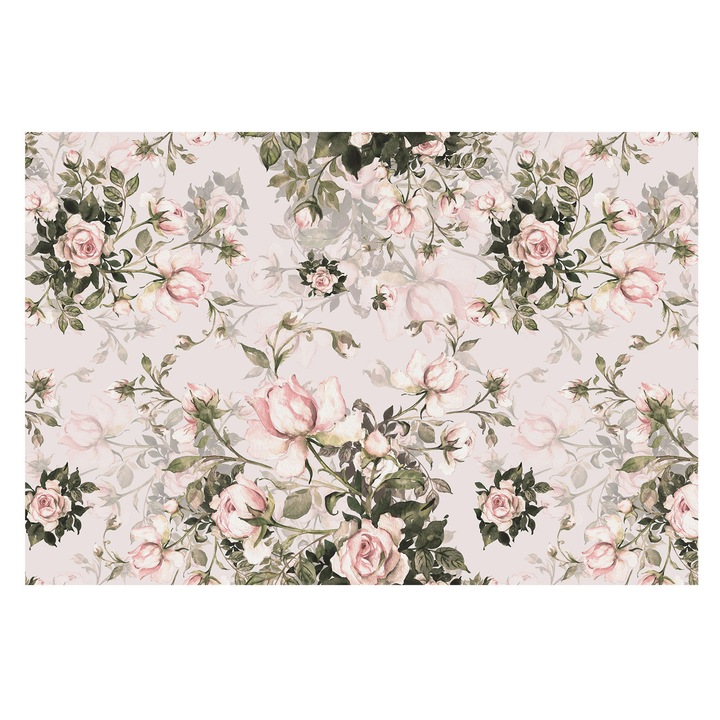 Tapéta Falra, Tulup, Virágminta, Rózsaszín, 104 x 70 cm, Vlies, Élénk Színek, 010100060020000011113