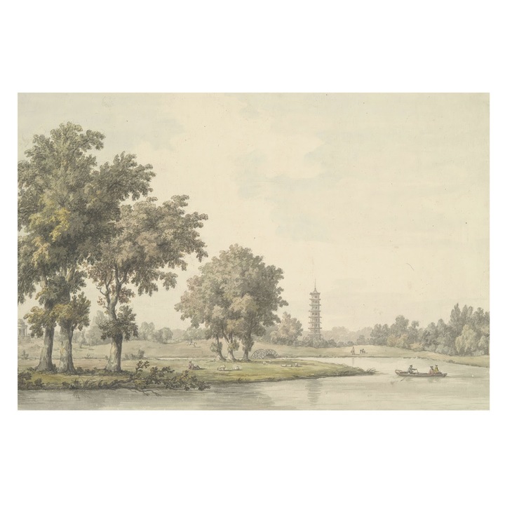 Tapéta Vlies Fali Dekoráció, Tulup, Egy csendes park, Szürke, 104 x 70 cm, Nem Szőtt, Modern Tapétatekercs, 010100060020000285626