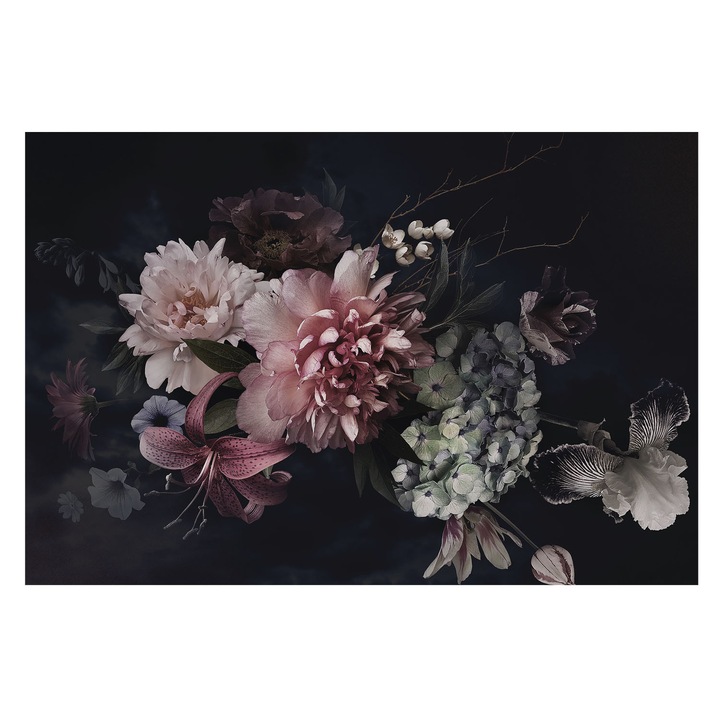 Fotótapéta Falra, Tulup, Virágkötészet, Fekete, 104 x 70 cm, Nem Szőtt, Élénk Színek, 010100060020000019487