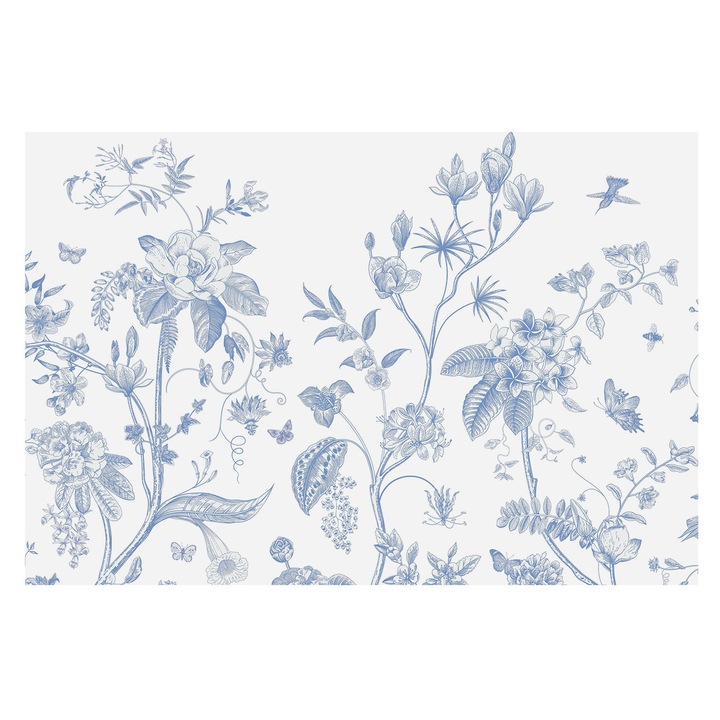 Tapéta Falra, Tulup, Virágminta, Fehér, 104 x 70 cm, Nem Szőtt, Modern Belsőépítészeti Dekoráció, 010100060020000282741