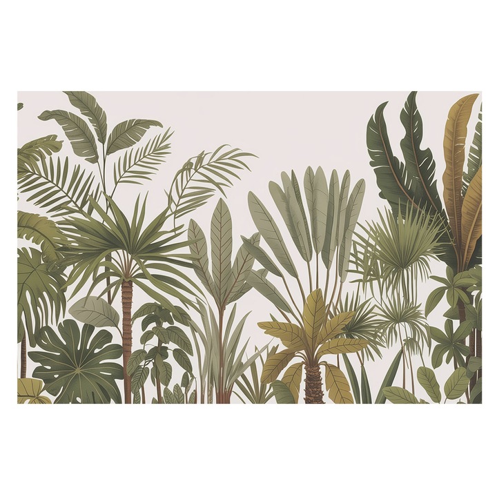 Fotótapéta Falra, Tulup, Egzotikus levelek, Zöld, 104 x 70 cm, Vlies, Fali Dekoráció, 010100060020000284964