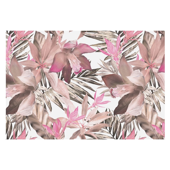 Tapéta Falra, Tulup, Egzotikus virágok, Barna, 152 x 104 cm, Nem Szőtt, Modern Belsőépítészeti Dekoráció, 010100060030000011844