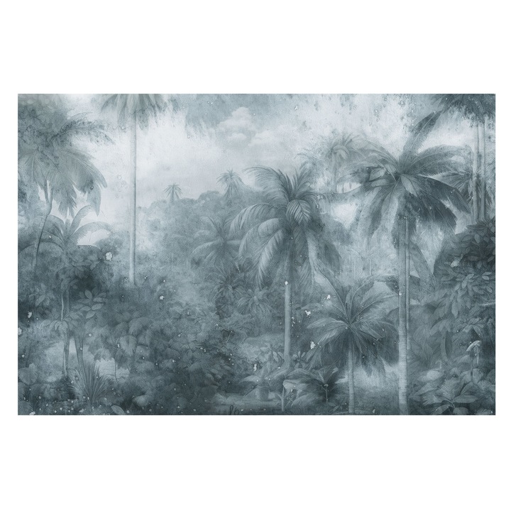 Fotótapéta Falra, Tulup, Trópusi növényzet, Szürke, 104 x 70 cm, Nem Szőtt, Könnyen Felszerelhető, 010100060020000285326