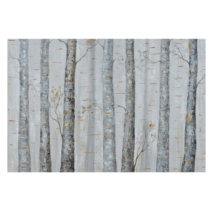 Fotótapéta Falra, Tulup, Nyírfák, Szürke, 104 x 70 cm, Nem Szőtt, Öko, 010100060020000285222