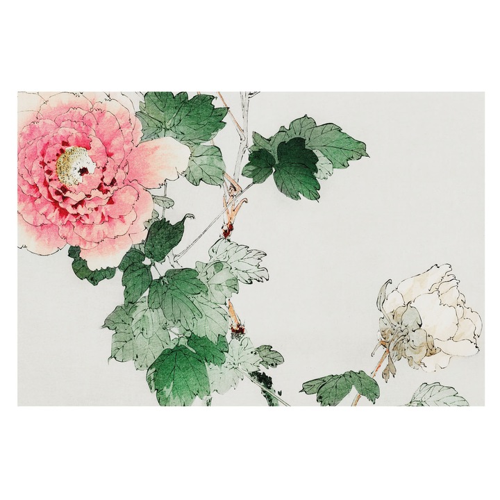 Dekor Tapéta, Tulup, Virágos finomság, Zöld, 104 x 70 cm, Vlies, Modern Belsőépítészeti Dekoráció, 010100060020000285552