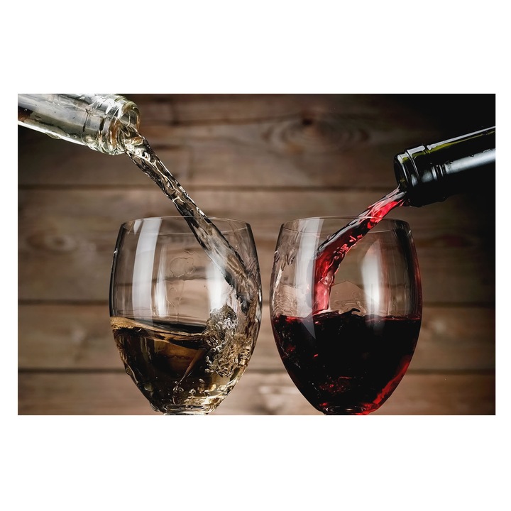 Tapéta Falra, Tulup, Pohár bor, Fekete, 104 x 70 cm, Nem Szőtt, Nappaliba, Szobába, 010100060020000007049