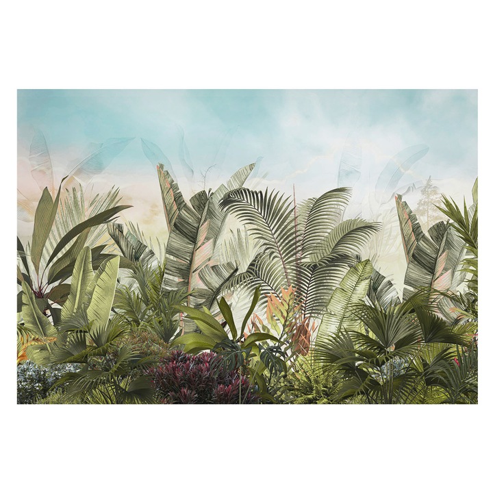 Fotótapéta Falra, Tulup, Paradis tropical, Verde, 152 x 104 cm, Pentru Living, Elegant, 010100060030000282761