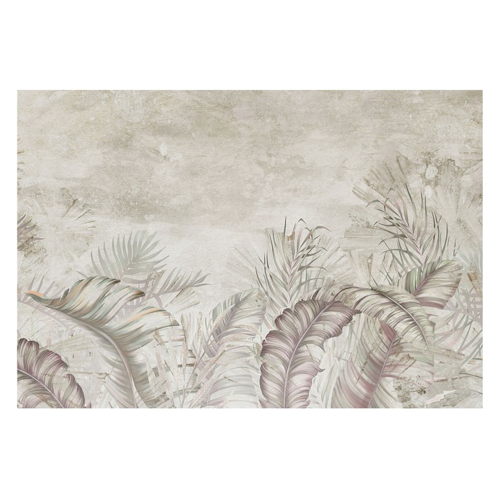 Tapéta Falra, Tulup, Dekoratív levelek, Bézs, 152 x 104 cm, Nem Szőtt, Élénk Színek, 010100060030000282731