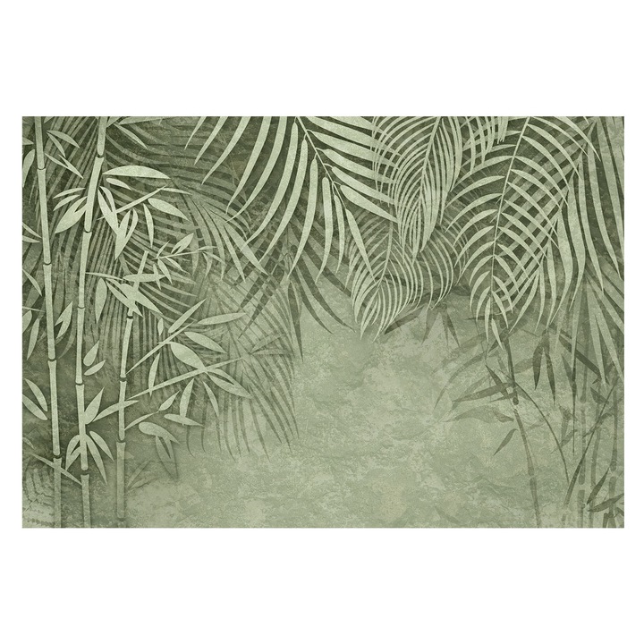 Dekor Tapéta, Tulup, Bambuszparadicsom, Zöld, 152 x 104 cm, Nem Szőtt, Könnyen Felszerelhető, 010100060030000282779