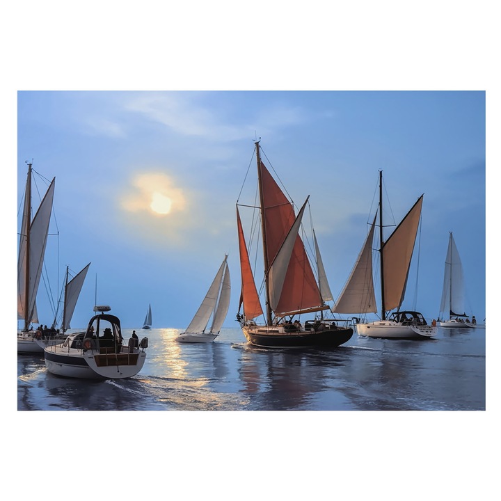 Tapéta Falra, Tulup, Vitorlás kaland, Kék, 152 x 104 cm, Nem Szőtt, Könnyen Felszerelhető, 010100060030000284785