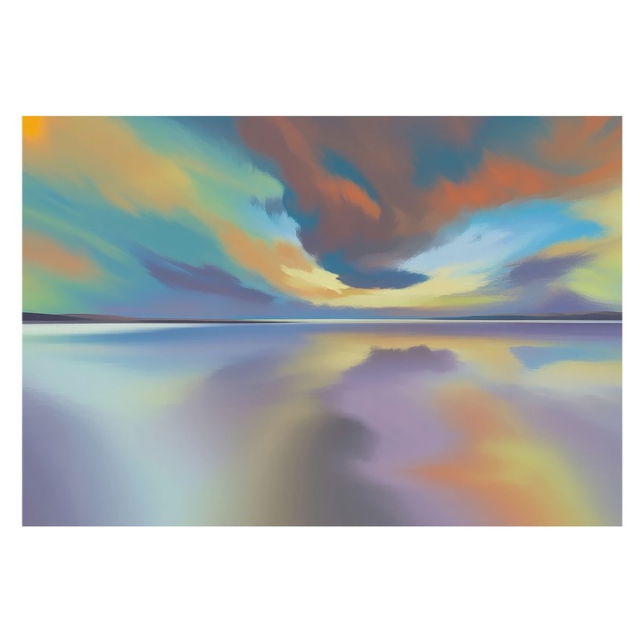 Dekor Tapéta, Tulup, Szivárványos naplemente, Kék, 152 x 104 cm, Vlies, Modern Dizájn, 010100060030000285058