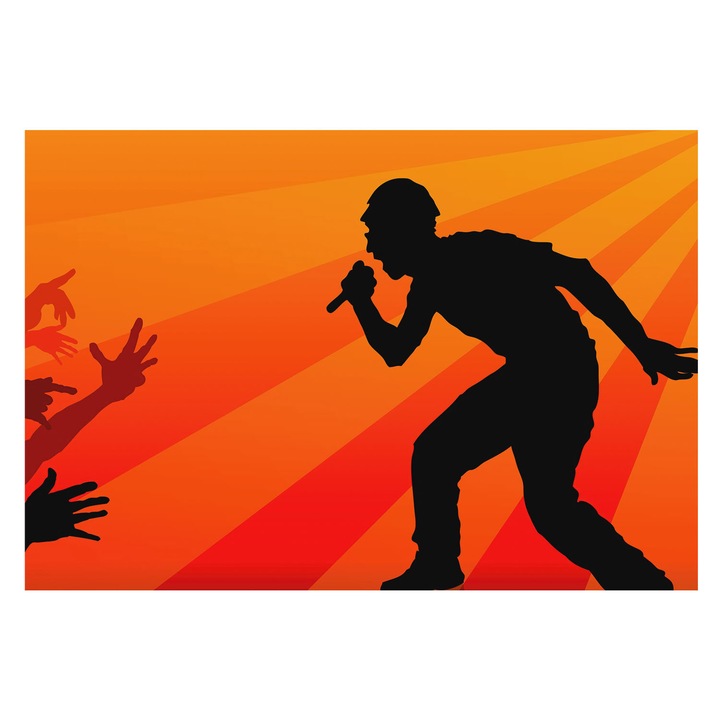 Tapéta Falra, Tulup, Ritmikus jelenet, Narancssárga, 152 x 104 cm, Nem Szőtt, Élénk Színek, 010100060030000285236