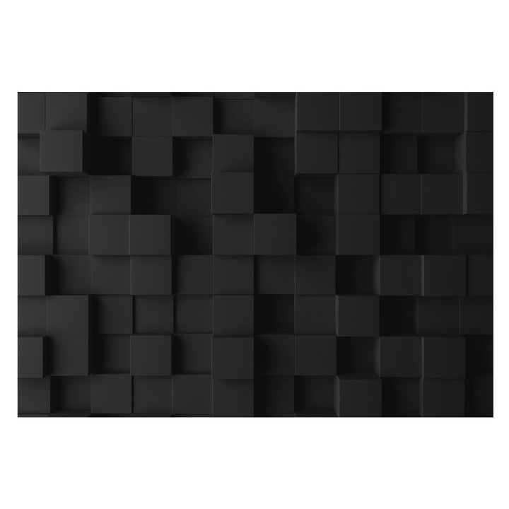 Fotótapéta Falra, Tulup, Háromdimenziós kockák, Fekete, 152 x 104 cm, Nem Szőtt, Élénk Színek, 010100060030000285239