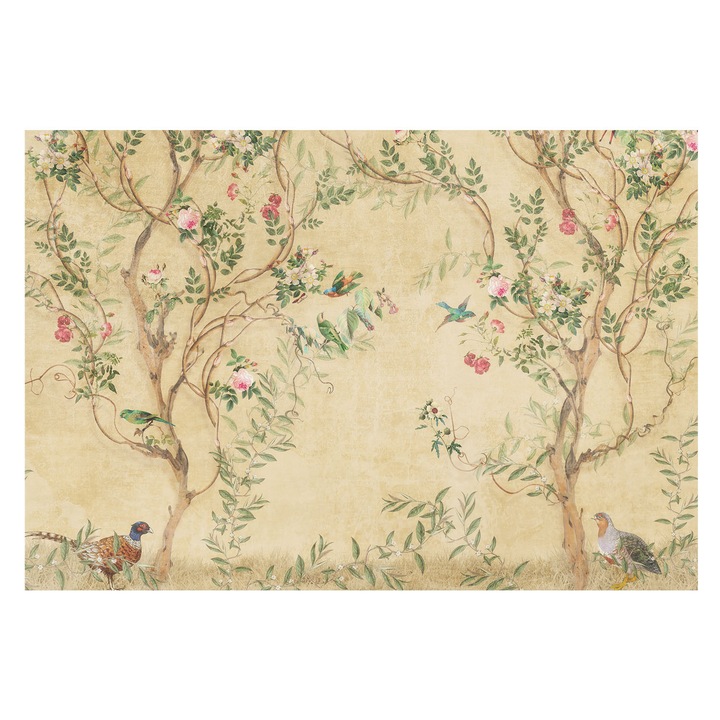 Fotótapéta Falra, Tulup, Virágos díszítések, Bézs, 152 x 104 cm, Nem Szőtt, Hálószobába, Konyhába, 010100060030000285252