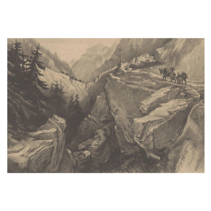 Dekor Tapéta, Tulup, Festői hegyek, Szürke, 152 x 104 cm, Nem Szőtt, Erős Ragasztó, 010100060030000285303