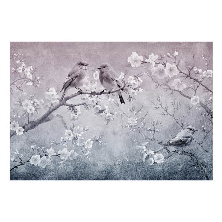 Tapéta Vlies Fali Dekoráció, Tulup, Finom természet, Szürke, 152 x 104 cm, Nem Szőtt, Modern Tapétatekercs, 010100060030000285313