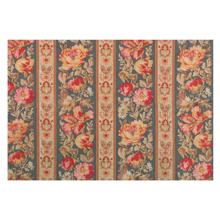 Tapéta Vlies Fali Dekoráció, Tulup, Színes virágok, Szürke, 152 x 104 cm, Nem Szőtt, Stílusos, 010100060030000285356