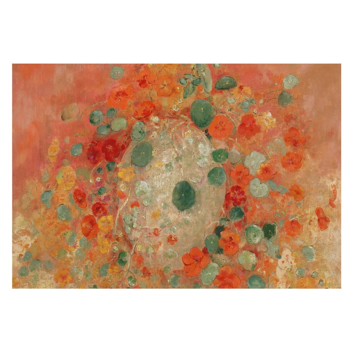 Dekor Tapéta, Tulup, Absztrakt virágok, Narancssárga, 152 x 104 cm, Nem Szőtt, Klasszikus, 010100060030000285413