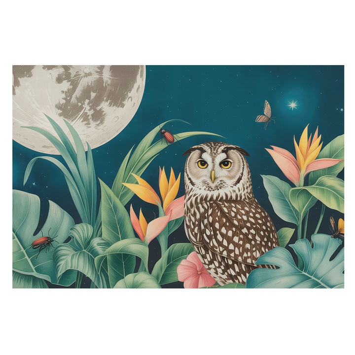 Dekor Tapéta, Tulup, Hold Szafari, Zöld, 104 x 70 cm, Nem Szőtt, Stílusos, 010100060020000284718