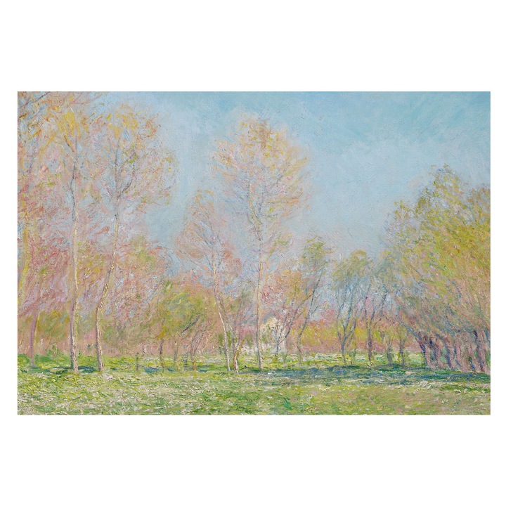 Tapéta Vlies Fali Dekoráció, Tulup, Tavaszi park, Kék, 152 x 104 cm, Nem Szőtt, Stílusos, 010100060030000285439