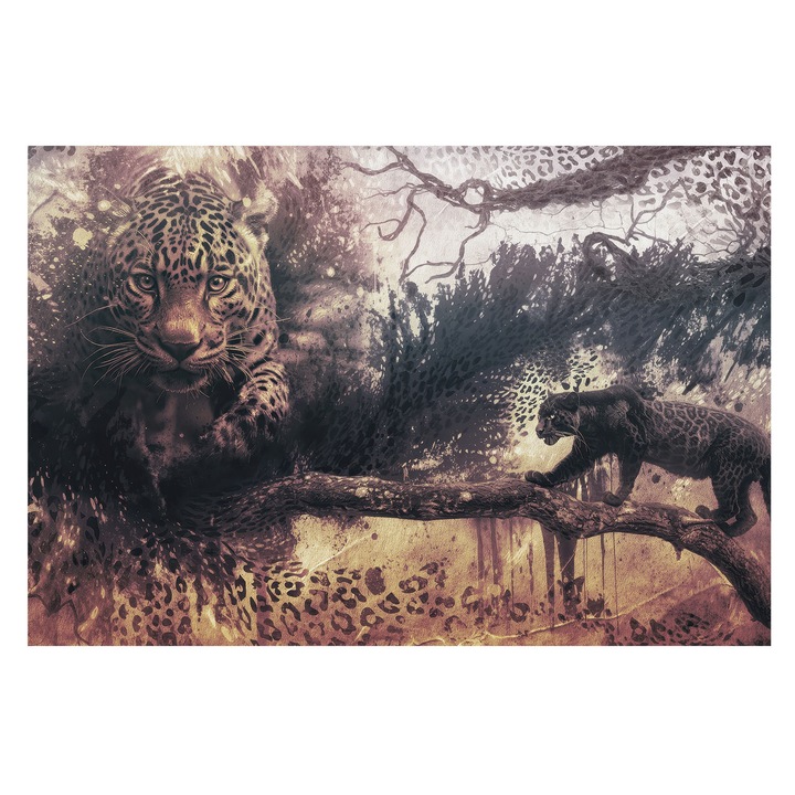 Tapéta Vlies Fali Dekoráció, Tulup, Erdő téma, Barna, 104 x 70 cm, Nem Szőtt, Élénk Színek, 010100060020000285277