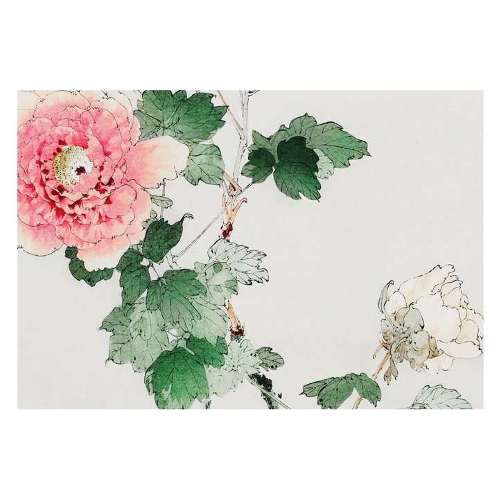 Dekor Tapéta, Tulup, Virágos finomság, Zöld, 152 x 104 cm, Vlies, Modern Belsőépítészeti Dekoráció, 010100060030000285552