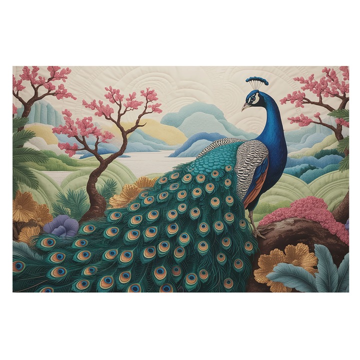 Dekor Tapéta, Tulup, Egzotikus szépség, Zöld, 104 x 70 cm, Nem Szőtt, Nappaliba, Szobába, 010100060020000285191