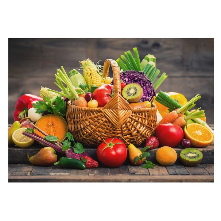 Dekor Tapéta, Tulup, Gyümölcsös gazdagság, Zöld, 208 x 146 cm, Nem Szőtt, Nappaliba, Szobába, 010100060040000006827