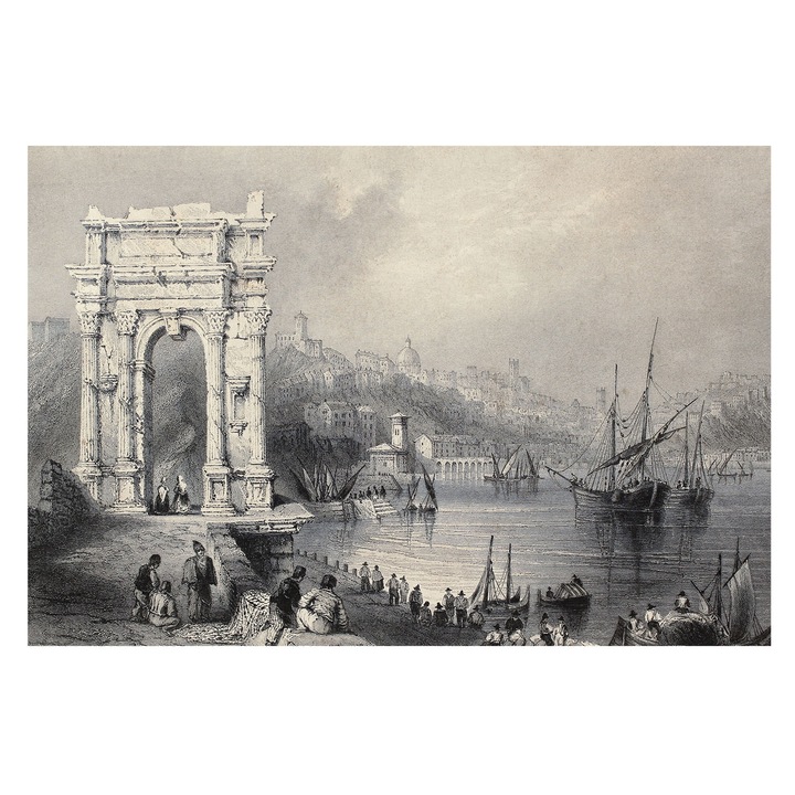 Tapéta Falra, Tulup, Tengeri tájkép, Szürke, 104 x 70 cm, Nem Szőtt, Öko, 010100060020000282715