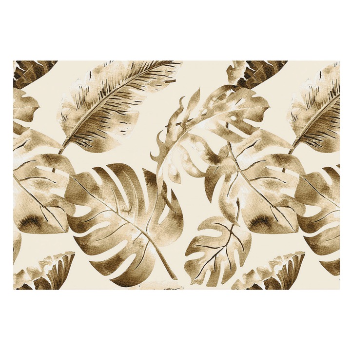 Tapéta Falra, Tulup, Egzotikus növényvilág, Bézs, 208 x 146 cm, Vlies, Modern Belsőépítészeti Dekoráció, 010100060040000011277