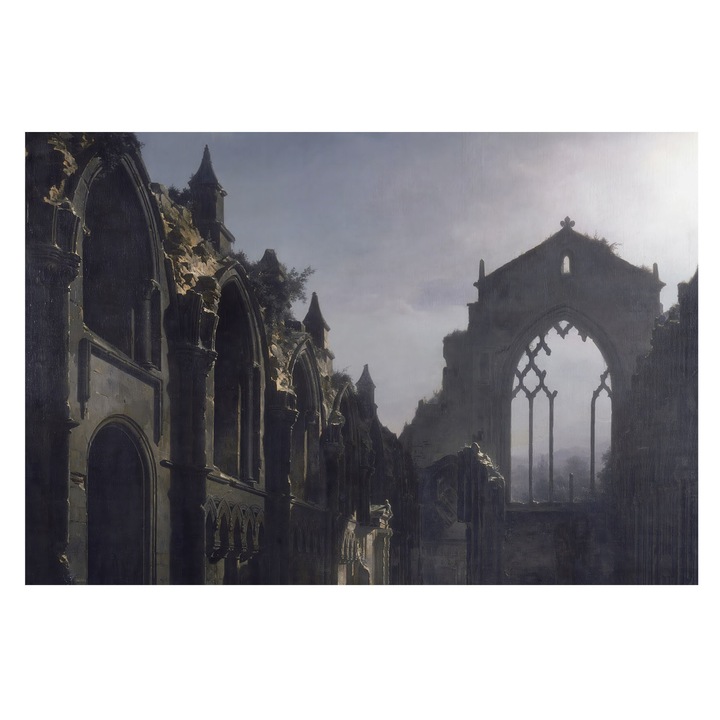 Fotótapéta Falra, Tulup, Gótikus romok, Szürke, 104 x 70 cm, Vlies, Modern Tapétatekercs, 010100060020000285406