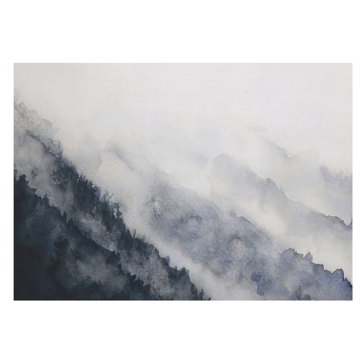 Tapéta Vlies Fali Dekoráció, Tulup, Hegyi köd, Fehér, 208 x 146 cm, Nem Szőtt, Modern Belsőépítészeti Dekoráció, 010100060040000011988