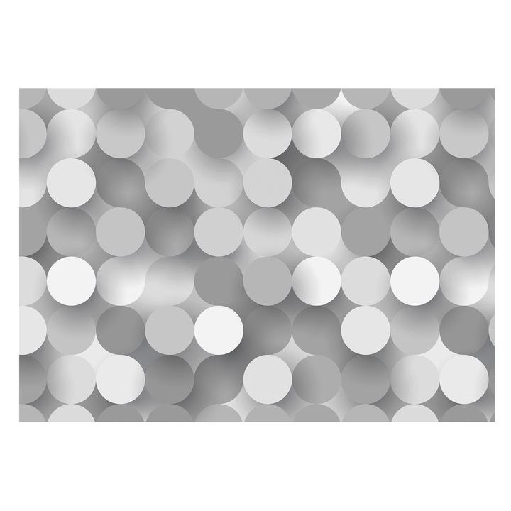 Fotótapéta Falra, Tulup, Szürke körök, Szürke, 208 x 146 cm, Vlies, Klasszikus, 010100060040000013023