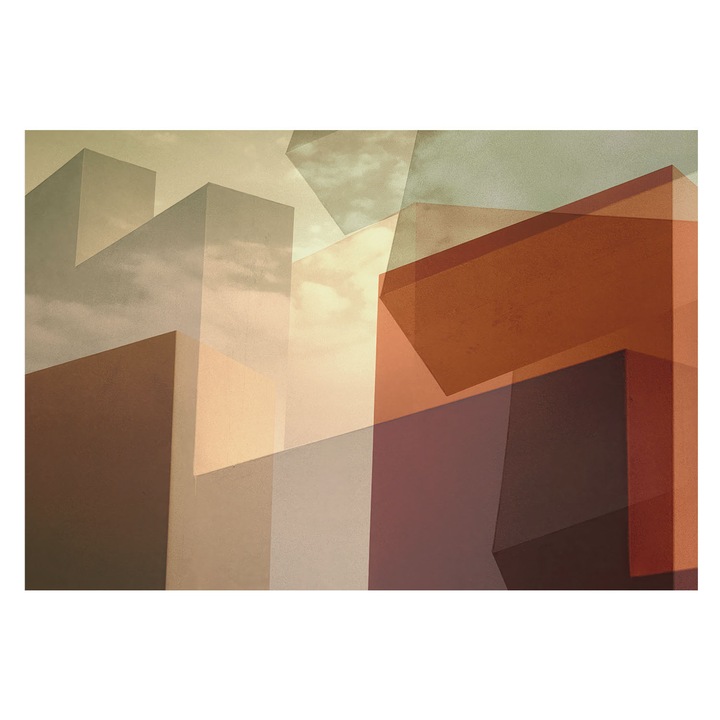 Tapéta Falra, Tulup, Absztrakt formák, Barna, 152 x 104 cm, Nem Szőtt, Könnyen Felszerelhető, 010100060030000285090