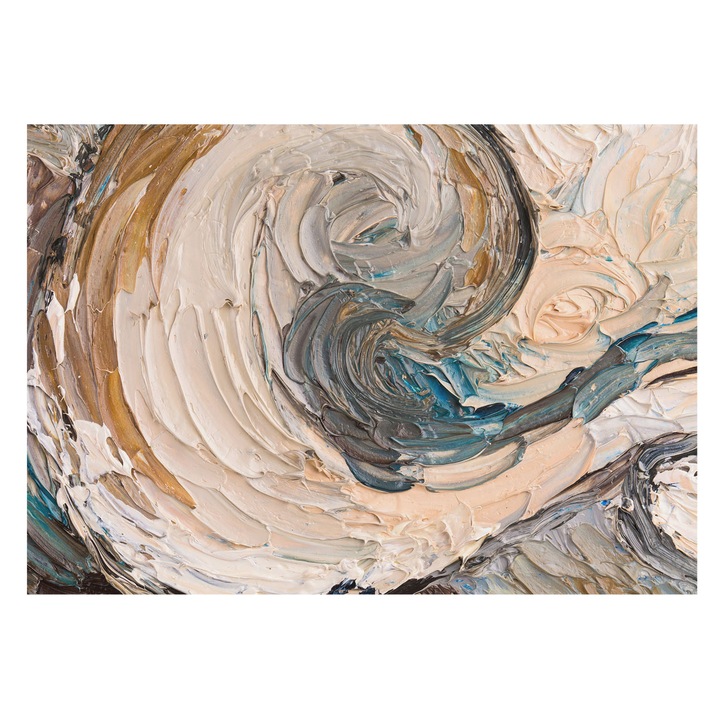 Tapéta Vlies Fali Dekoráció, Tulup, Színes örvények, Szürke, 208 x 146 cm, Nem Szőtt, Előszobába, Nappaliba, 010100060040000017431