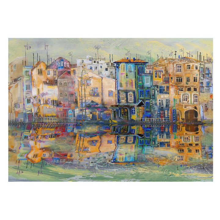 Tapéta Vlies Fali Dekoráció, Tulup, Varázslatos város, Bézs, 208 x 146 cm, Nem Szőtt, Öko, 010100060040000018739