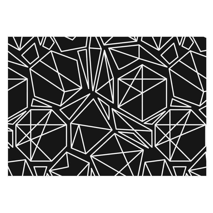 Tapéta Vlies Fali Dekoráció, Tulup, Modern absztrakció, Fekete, 208 x 146 cm, Nem Szőtt, Modern Tapétatekercs, 010100060040000013019