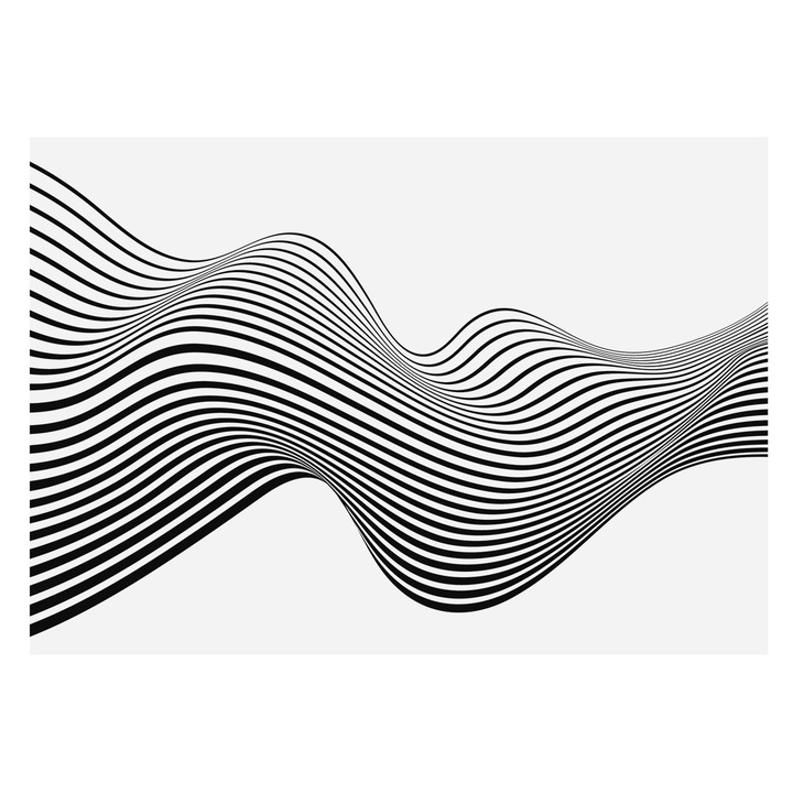 Fotótapéta Art Deco De Perete, Tulup, Abstractie dinamica, Alb, 312 x 219 cm, Pentru Dormitor, Luxos, 010100060080000075351