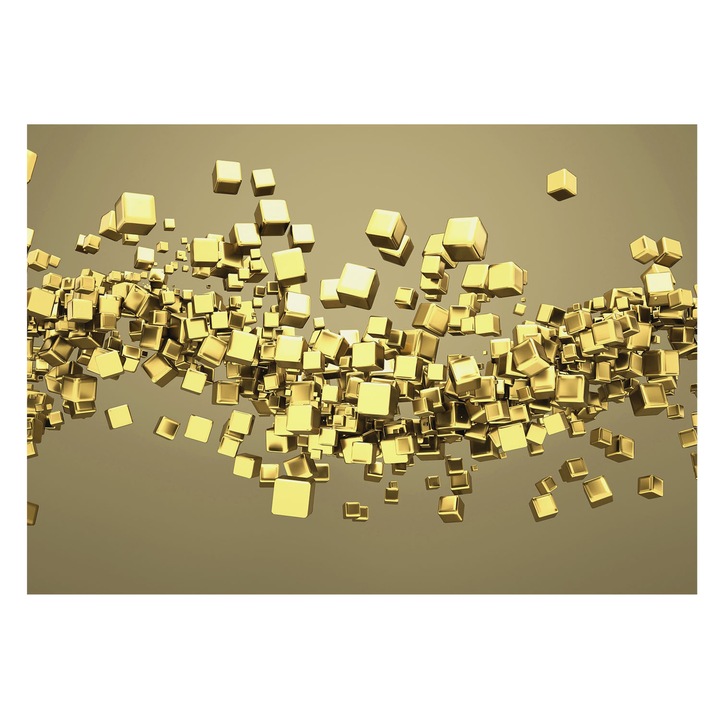 Tapéta Falra, Tulup, Kreatív kockák, Sárga, 208 x 146 cm, Nem Szőtt, Fali Dekoráció, 010100060040000274317