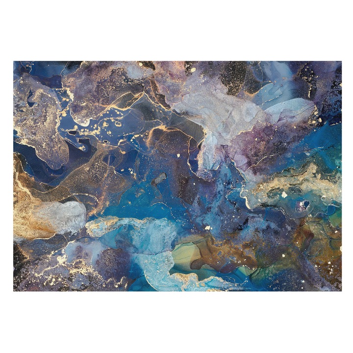 Dekor Tapéta, Tulup, Kozmikus mozaik, Kék, 208 x 146 cm, Vlies, Nappaliba, Szobába, 010100060040000282572