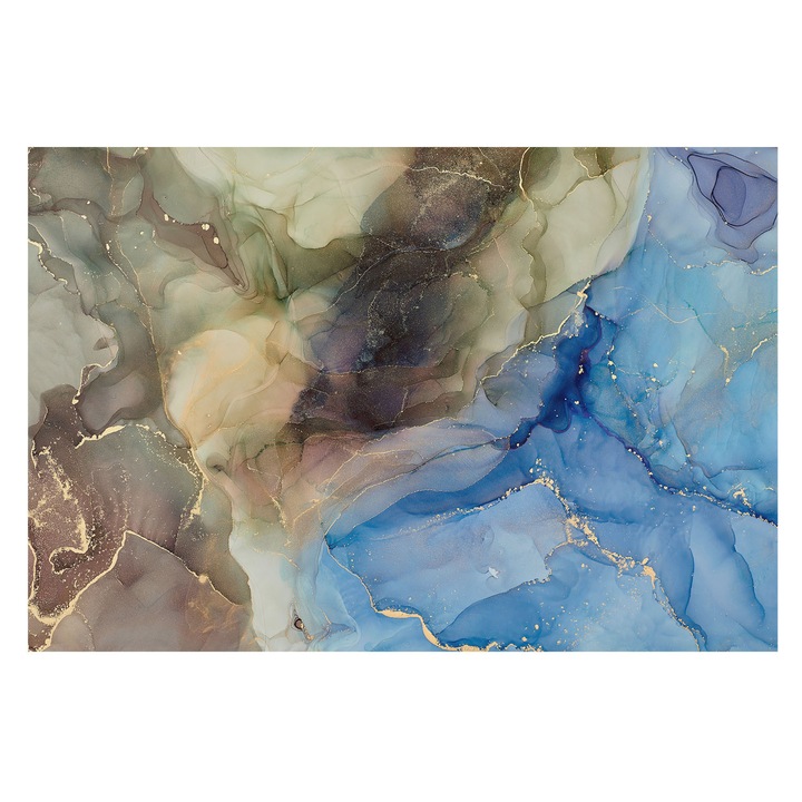 Vinil Fotótapéta De Perete, Tulup, Rezumat colorat, Maro, 104 x 70 cm, Pentru Birou, Living, 010100060020000282552