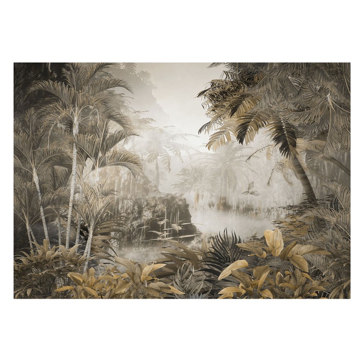 Fotótapéta Falra, Tulup, Trópusi erdő, Szürke, 208 x 146 cm, Nem Szőtt, Könnyen Felszerelhető, 010100060040000282780