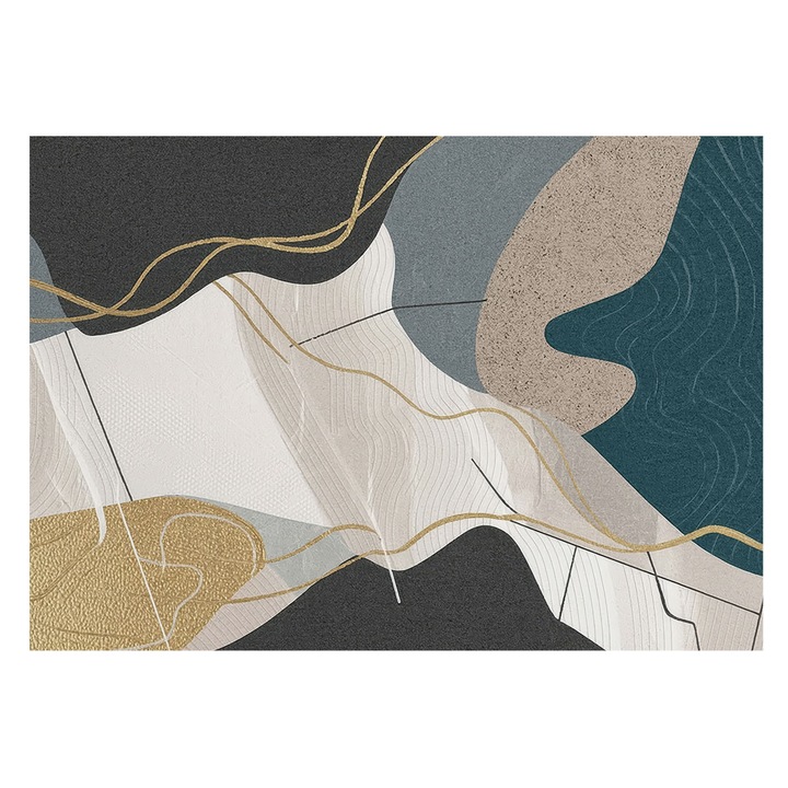 Dekor Tapéta, Tulup, Absztrakt formák, Szürke, 208 x 146 cm, Nem Szőtt, Modern Tapétatekercs, 010100060040000284763